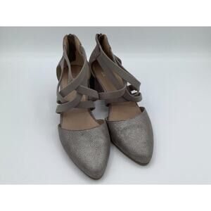 Eileen Fisher Size 7.5 Small Hell Silver/Gold Shimmer Classy Elegant